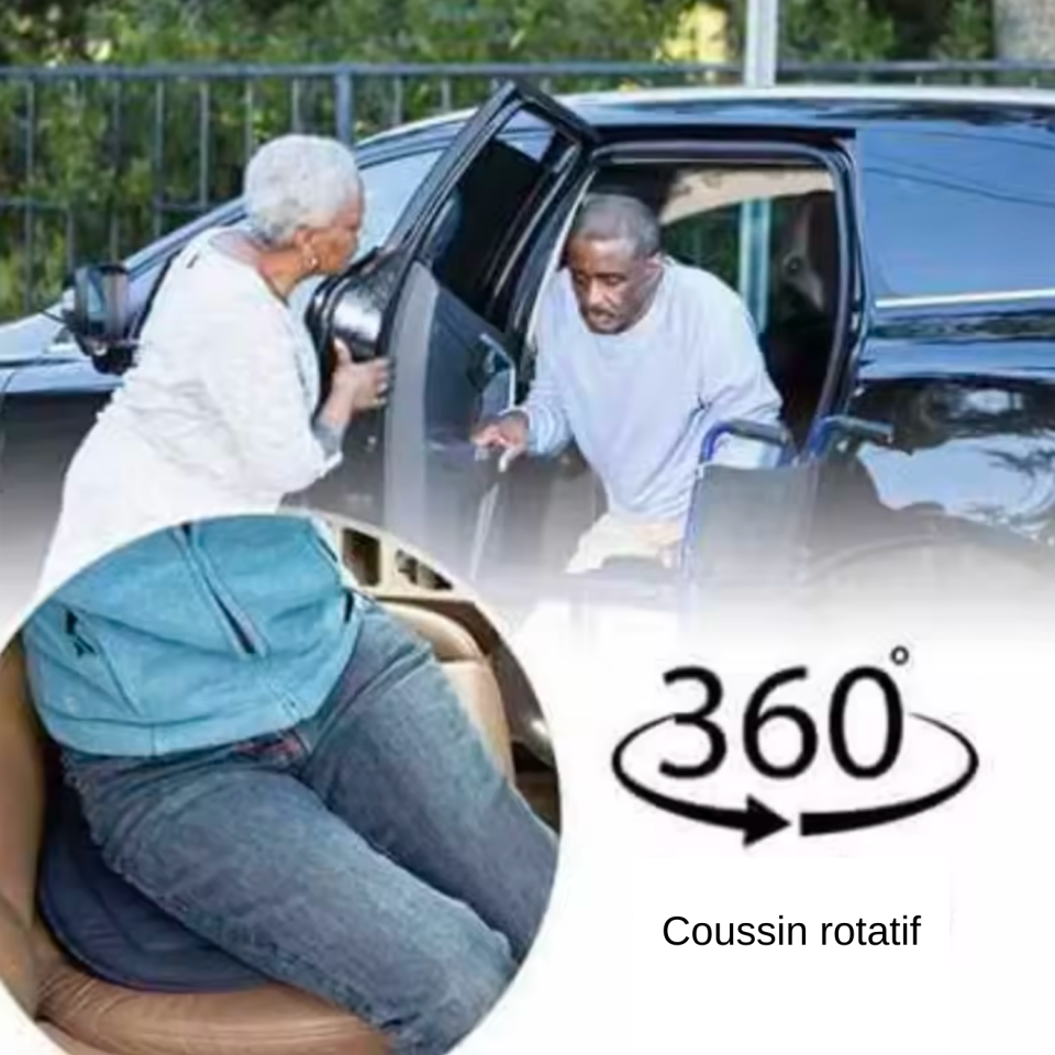 Coussin de siège rotatif 360°, aide pour siège de voiture, coussin tournant