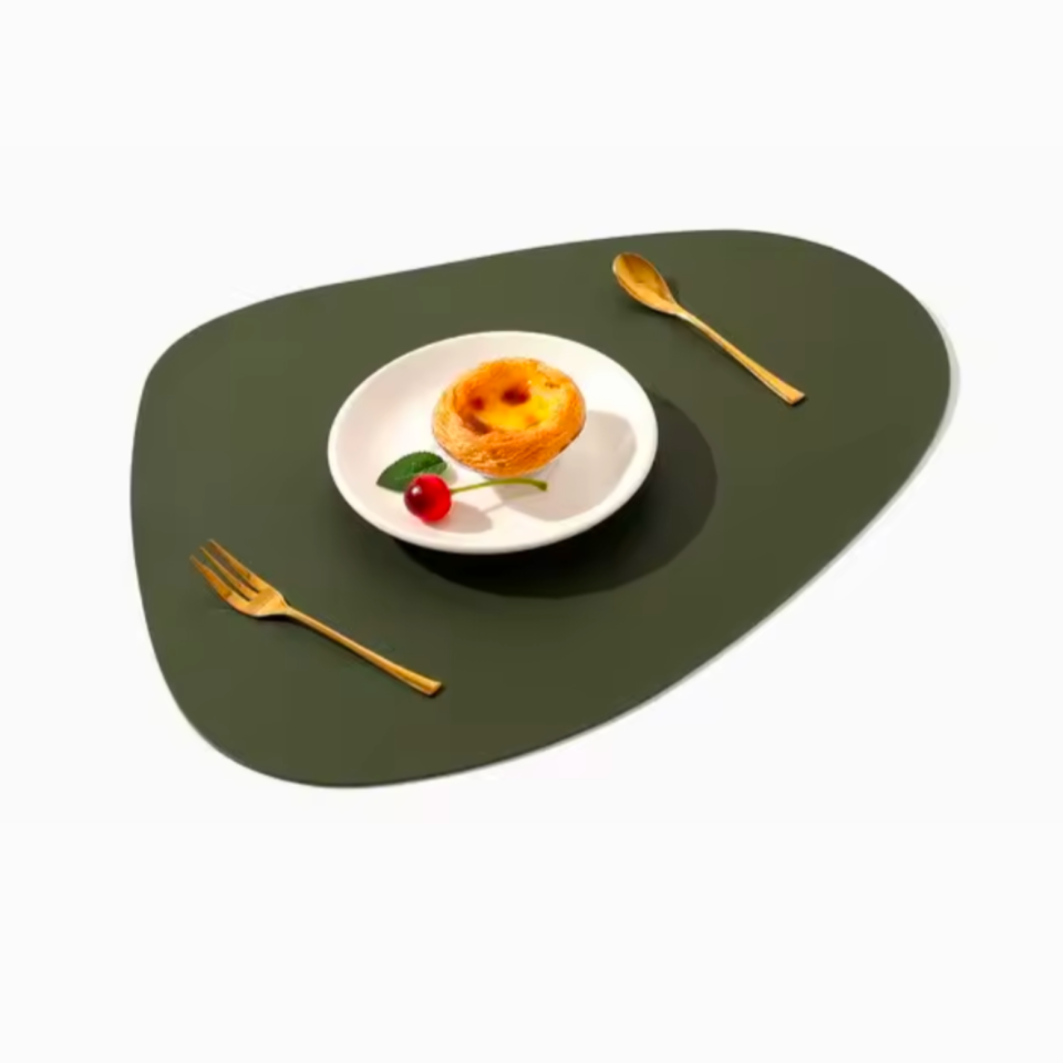 Set de table imperméable en simili cuir, antidérapant, lavable,