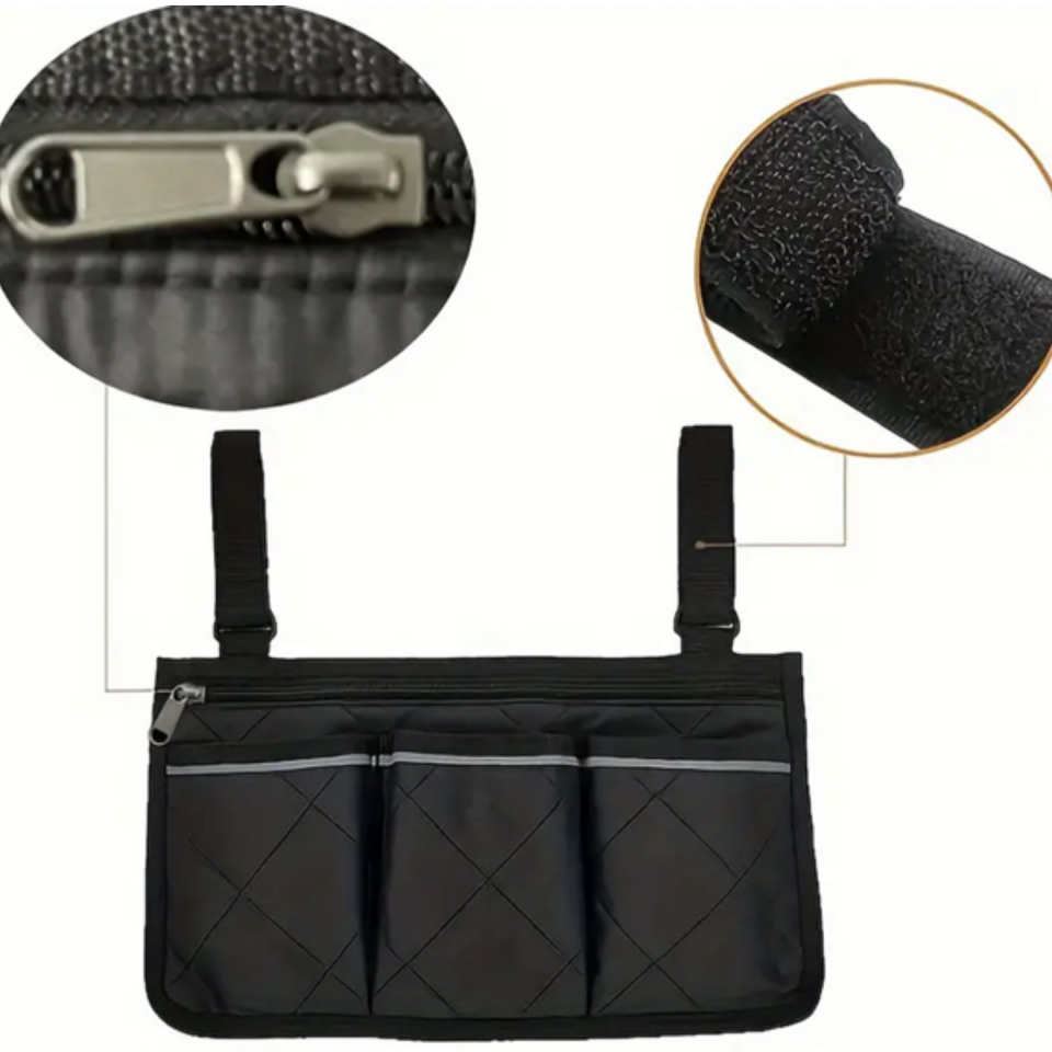 Pochette pour fauteuil roulant ou déambulateur