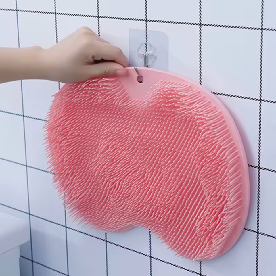 Tapis de lavage multifonction, brosse de nettoyage douche pieds et dos