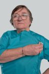 Blouse médicale mixte à bande velcro bleu