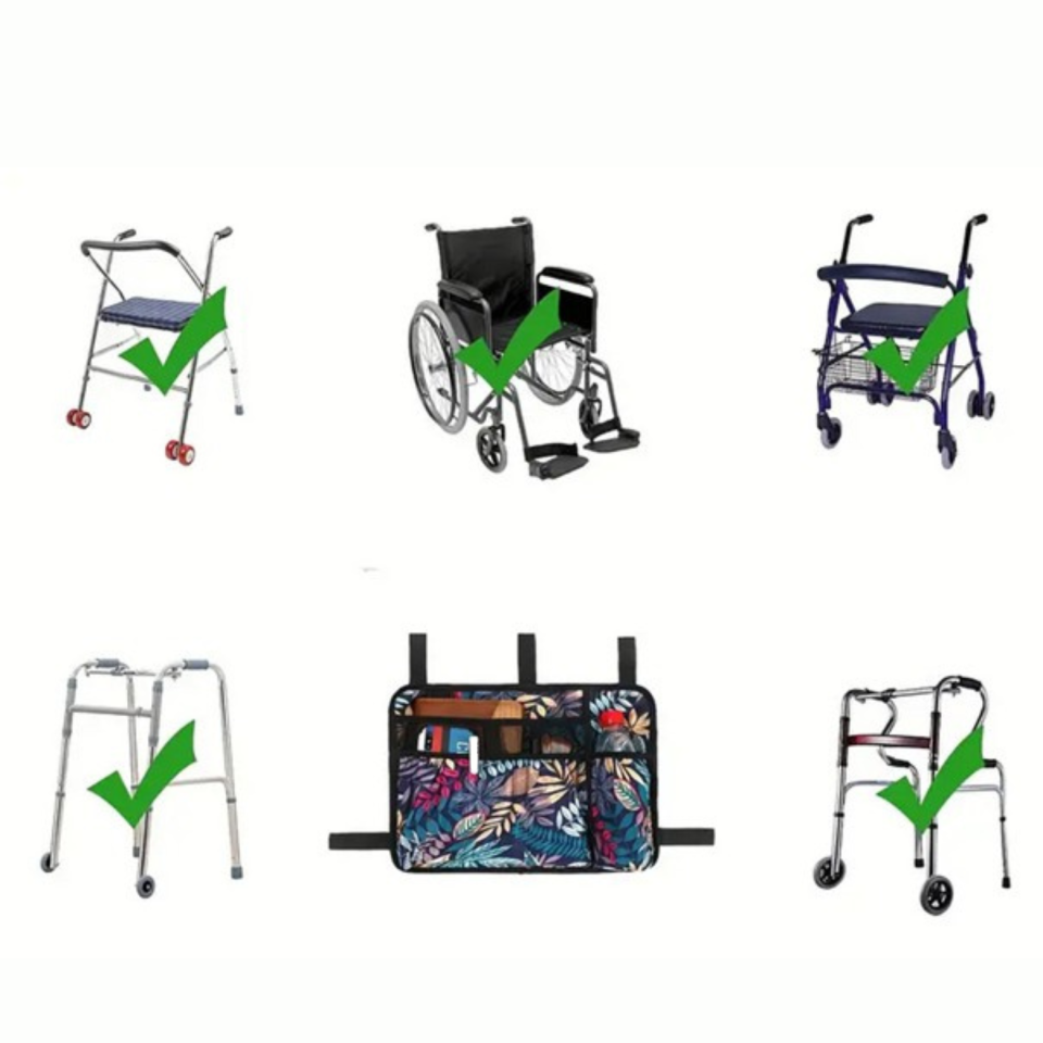 Pochette pour fauteuil roulant ou déambulateur