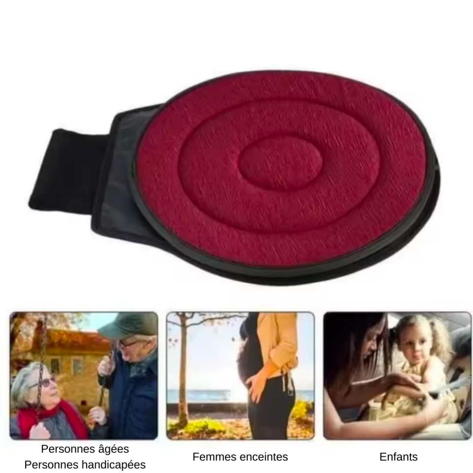 Coussin de siège rotatif 360°, aide pour siège de voiture, coussin tournant
