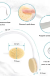 Brosse pour le dos avec long manche - Brosse de douche ergonomique avec poils souples