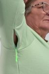 Sweat mixte ouverture velcro à l'épaule et des fermetures éclaires sur les côtés et passant au niveau des poignets vert