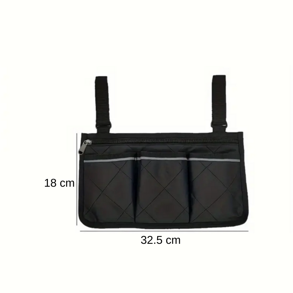 Pochette pour fauteuil roulant ou déambulateur