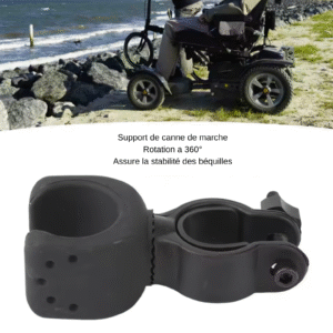Support à pince pour canne de marche, béquilles, accessoire pour fauteuil roulant électrique